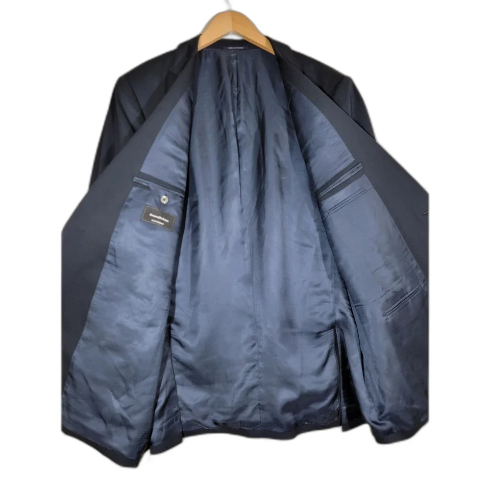 Ermenegildo Zegna Navy Blazer Sport Coat Suit Jacket